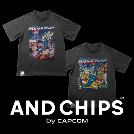 カプコンIPをアパレルとして再構築したブランド「AND CHIPS（アンドチップス）」が登場！ロックマンデザインのTシャツが「カプコンストア」などを中心に7月より商品展開！